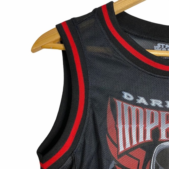 Star Wars Dark Side Imperials Darth Vader Jersey Small S Black Red Mesh Empire - Picture 7 of 11